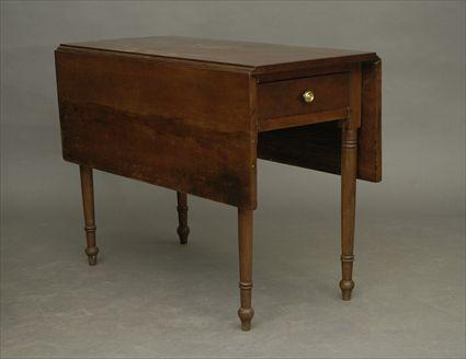 Appraisal: Late Federal Cherry Drop-Leaf Table x x in in extended