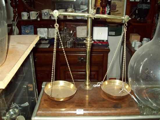 Appraisal: A LATE VICTORIAN BRASS SCALES