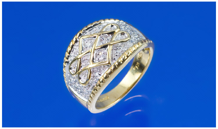 Appraisal: ct Gold Diamond Cluster Ring Dress Ring Set With Round