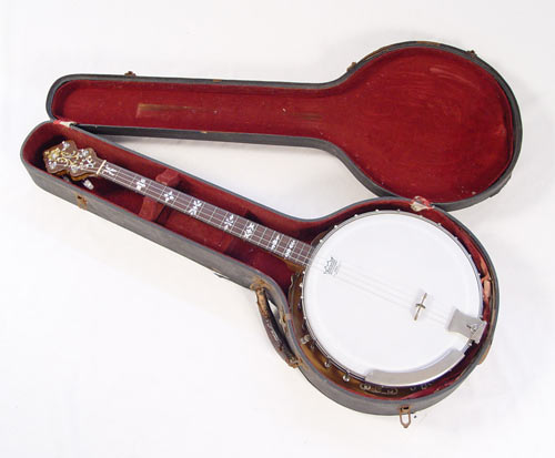 Appraisal: SUPER ORPHEUM INLAID STYLE BANJO AND CASE Circa Style string