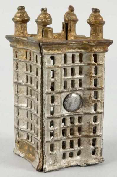 Appraisal: Cast Iron Skyscraper Still Bank Description Manufactured by A C