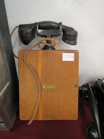 Appraisal: Early Wall Crank Telephone by AutomaticElectric Company wood case