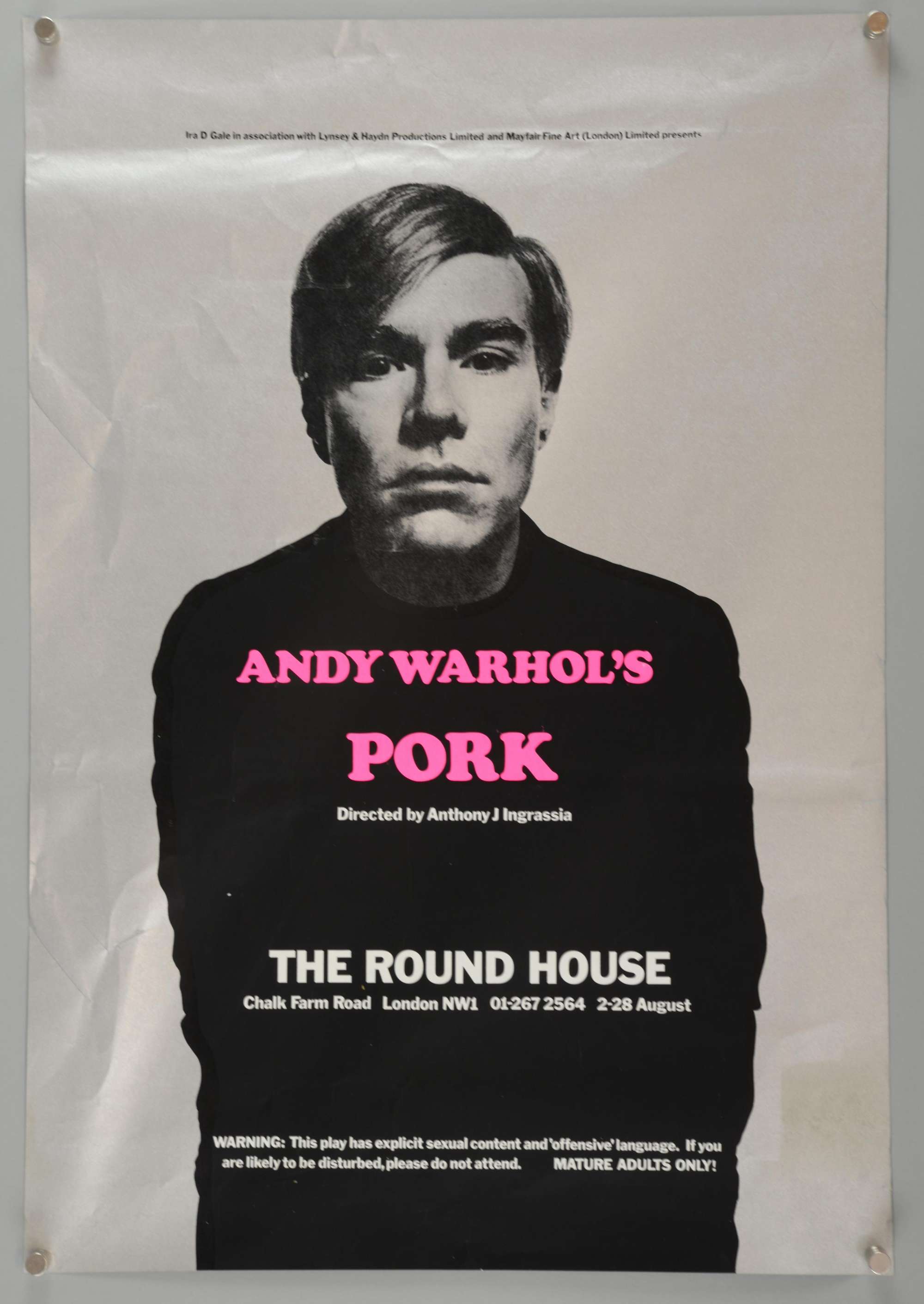 Appraisal: Andy Warhol's play 'Pork' at The Round House Poster London