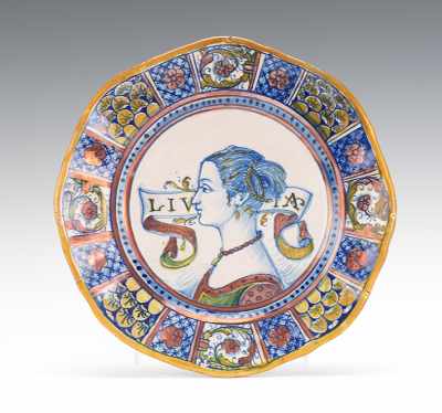 Appraisal: An Italian Lustre Plate ca th Century Thickly potted plate