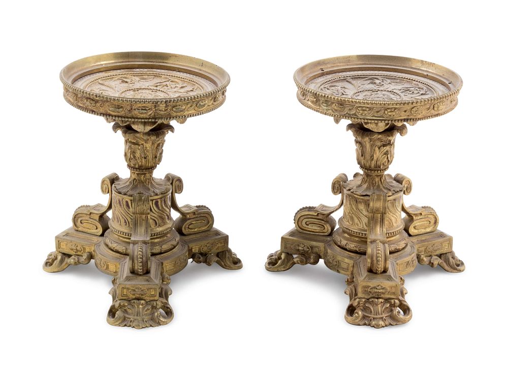 Appraisal: A Pair of Louis XVI Style Gilt Bronze Mounted Centerpiece