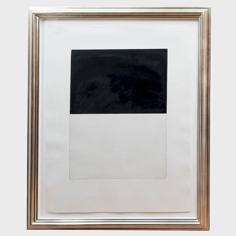 Appraisal: Brice Marden b Untitled from Five Plates Etching in black