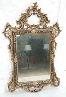 Appraisal: Antique Rectangular Wall Mirror Painted fancy ca Antique Rectangular Wall