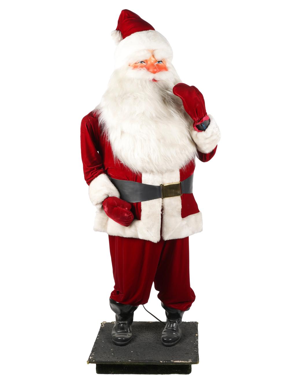 Appraisal: DEPARTMENT STORE DISPLAY SANTA CLAUS FIGUREHarold Gale-style s inches wide