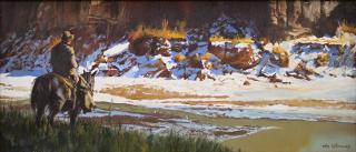 Appraisal: River Thaw by Oleg Stavrowsky Oleg Stavrowsky - oil on