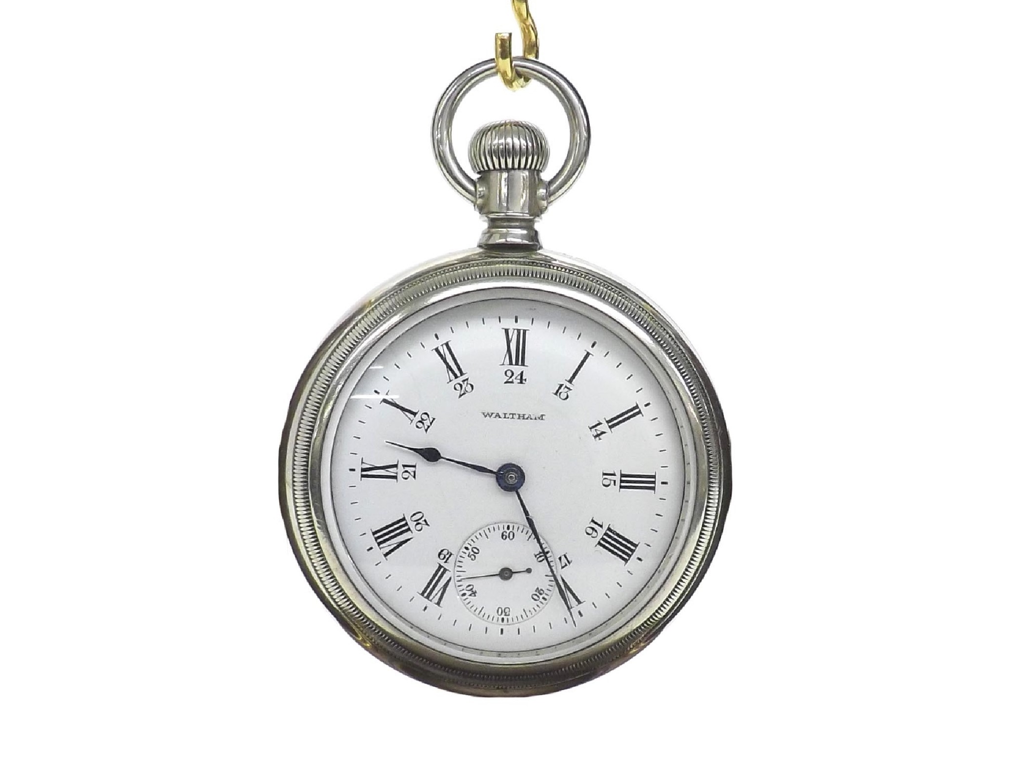 Appraisal: Waltham P S Bartlett nickel cased pocket watch circa signed