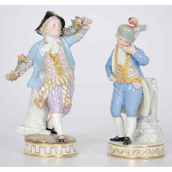 Appraisal: Meissen Figures German A set of porcelain male figures each