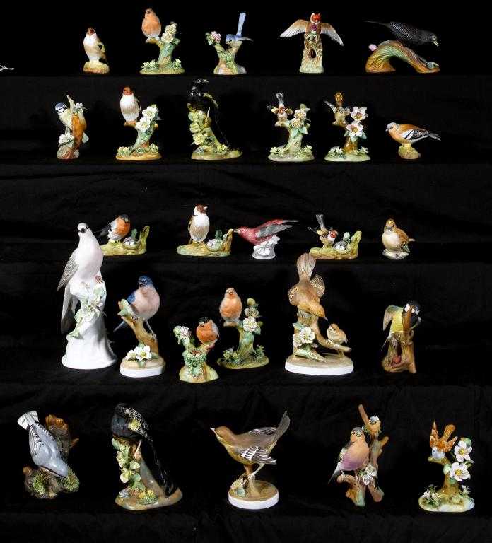 Appraisal: TWENTY SEVEN CROWN STAFFORDSHIRE MODELS OF BRITISH BIRDS modelled by