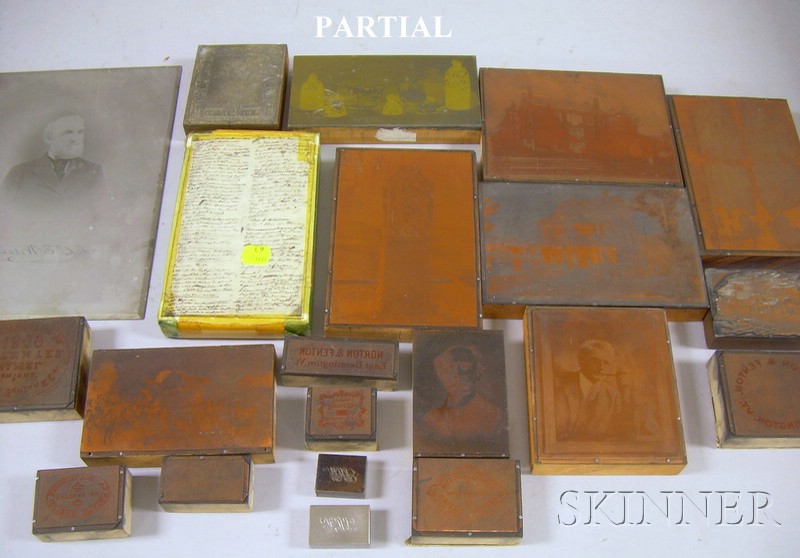 Appraisal: Approximately Forty-five Assorted Etched Metal Engraving Blocks