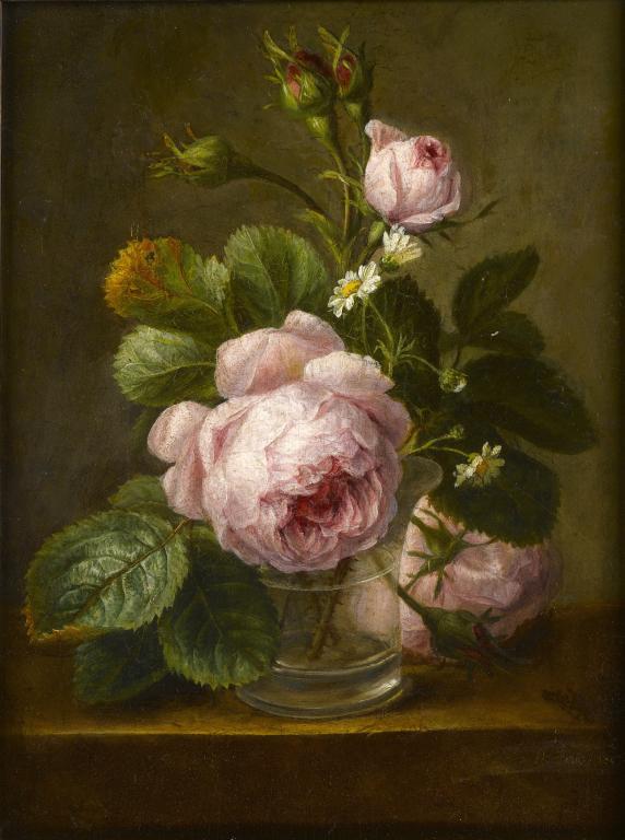 Appraisal: D SIR LEROY - STILL LIFE WITH ROSES IN A