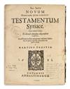 Appraisal: BIBLE IN SYRIAC Novum Testamentum Syriace Syriac text with Latin