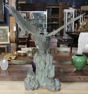 Appraisal: Large patinated metal figural sculpture Large patinated metal figural sculpture