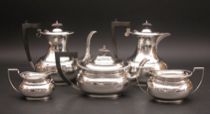 Appraisal: A Five Piece Birmingham Service C - Birmingham sterling silver