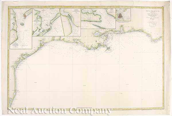 Appraisal: Spanish Sea Chart of Coasts of Texas and Louisiana Seno