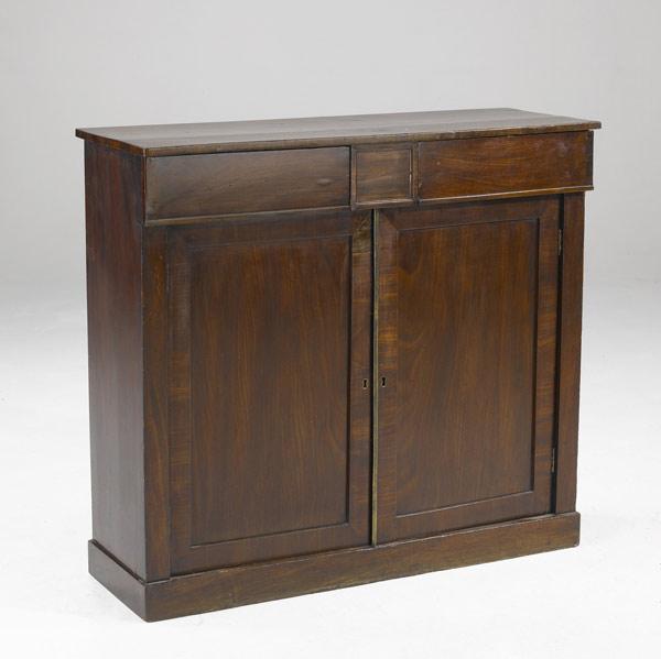 Appraisal: ENGLISH REGENCY SIDE CABINET Mahogany th C x x