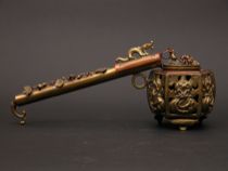 Appraisal: A Japanese Yatate th Century A desk size Japanese brass