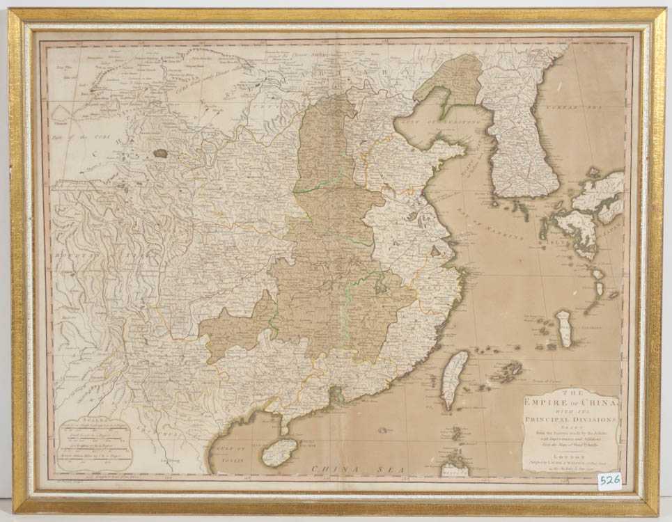 Appraisal: EMPIRE OF CHINA MAP LAURIE WHITTLE LONDON DATED Paper measures