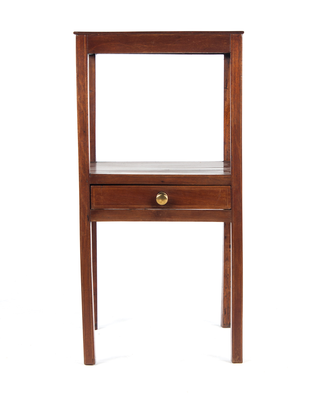 Appraisal: George IV inlaid mahogany washstand circa flat top with open