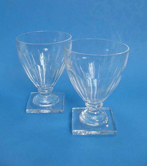 Appraisal: A SET OF FOUR EARLY TH CENTURY CLEAR GLASS RUMMERS