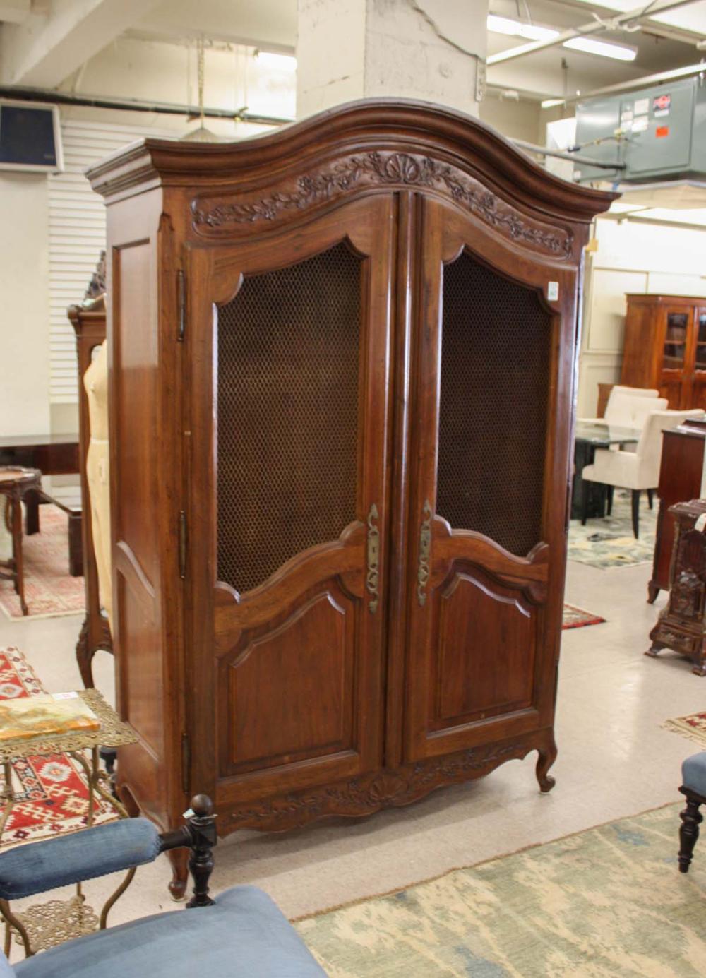 Appraisal: LOUIS XV STYLE ARMOIRE Italian made late th century having