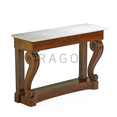 Appraisal: EMPIRE REVIVAL MARBLE TOP CONSOLE Condition Report