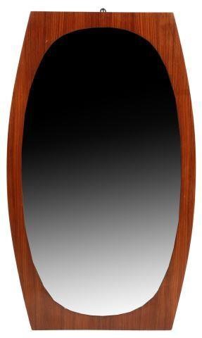 Appraisal: Italian mid-century modern wall mirror c s rosewood frame centering