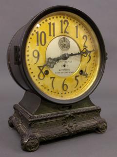 Appraisal: Seth Thomas alarm clock Seth Thomas spelter metal case and