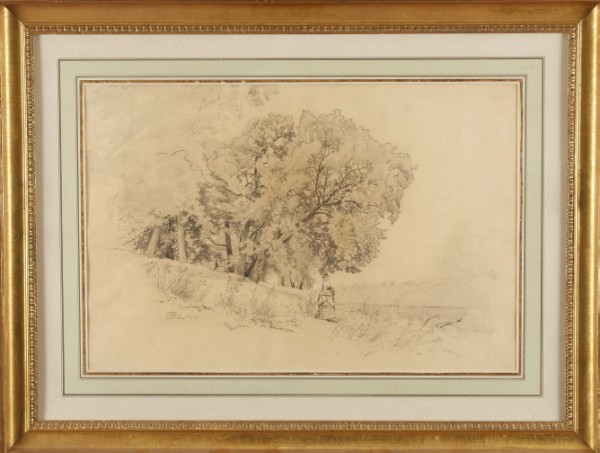 Appraisal: Near Buck Mountain graphite on paper x sight signed and