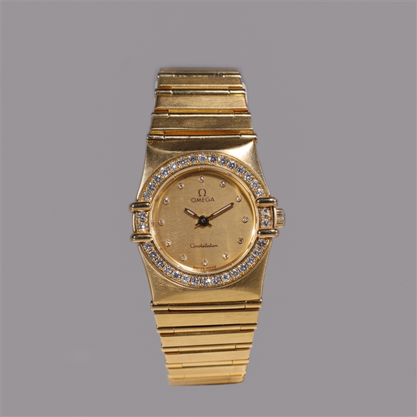 Appraisal: k yellow gold Omega Constellation wristwatch quartz movement the case