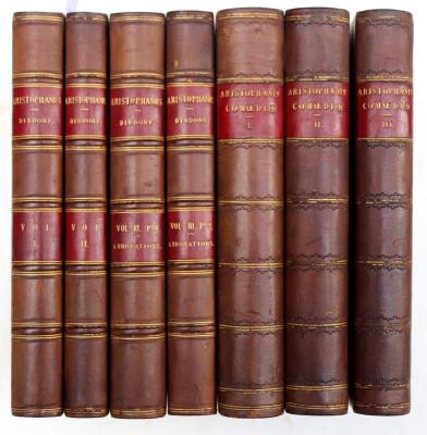 Appraisal: Aristophanes Comoediae vols vo cont half calf Oxford -