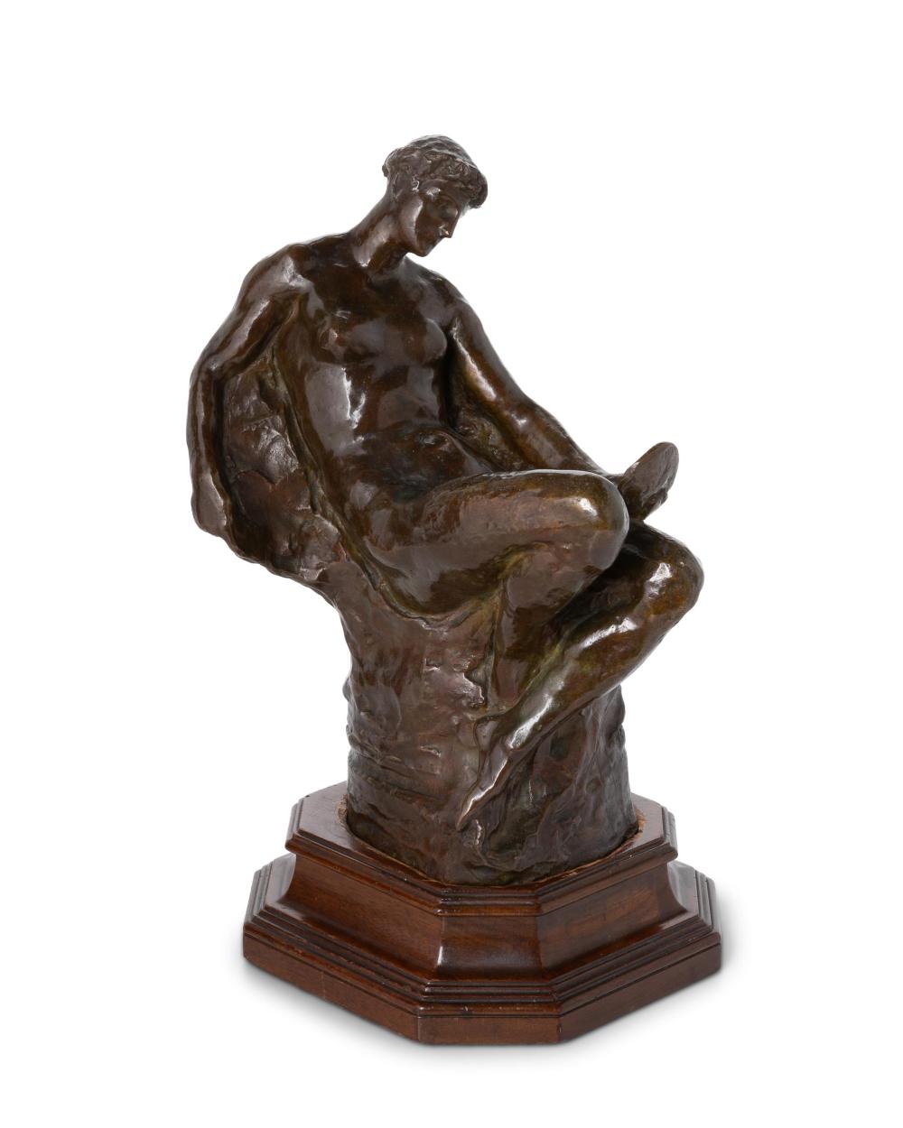 Appraisal: Daniel Chester French - American Memory modeled cast Patinated bronze