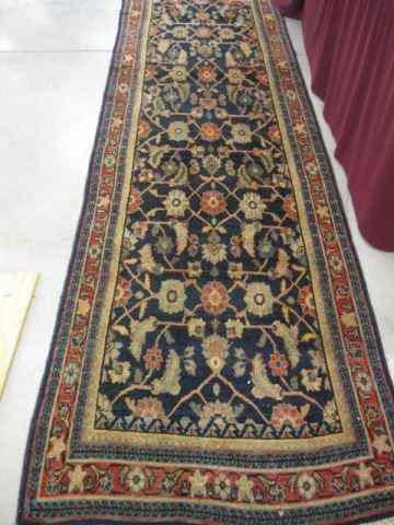 Appraisal: Mahal Persian Handmade Runner flowering vine design on indigo field