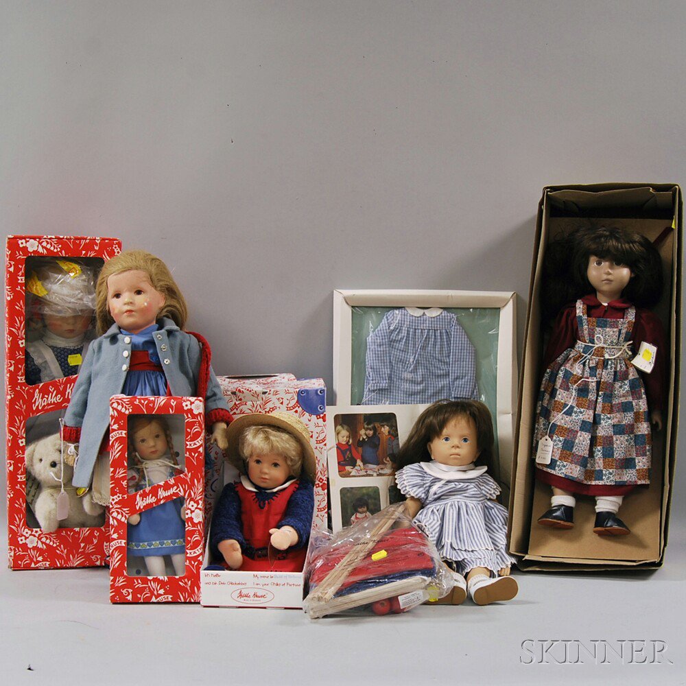 Appraisal: Group of Kathe Kruse Sigikid and Gotz Dolls and Accessories