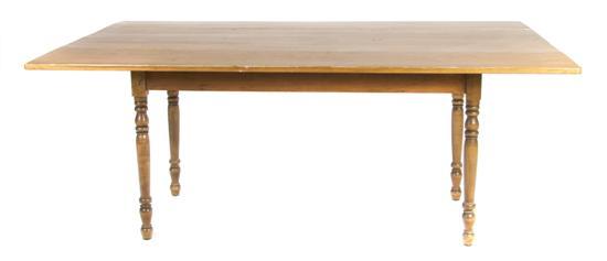 Appraisal: n American Pine Drop-Leaf Harvest Table having a rectangular top