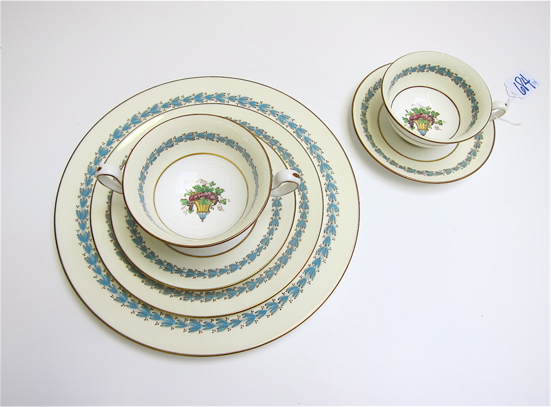 Appraisal: WEDGWOOD FINE CHINA SET eighty-four pieces service for twelve in