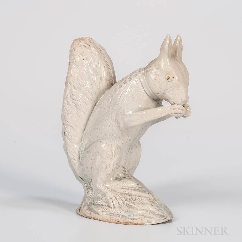 Appraisal: Staffordshire Pearlware Figure of a Squirrel Staffordshire Pearlware Figure of