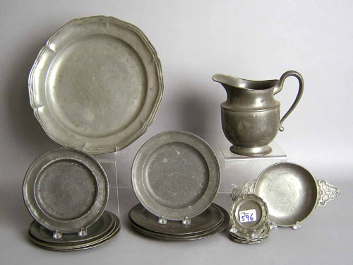 Appraisal: Eighteen pcs of pewter mostly English th c