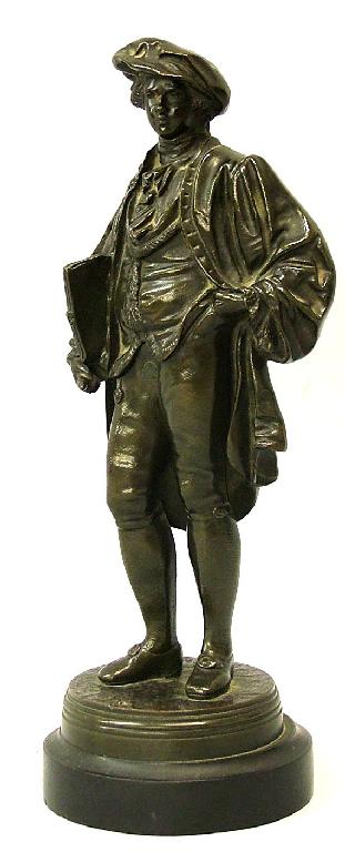 Appraisal: Good French bronze figure signed Salmson modelled as a standing