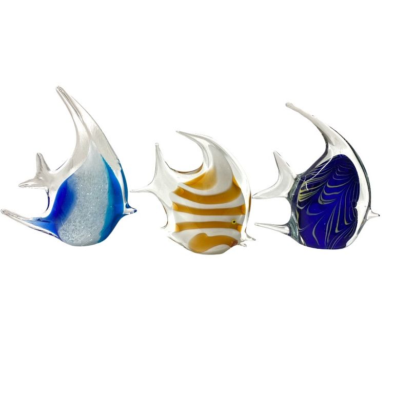 Appraisal: Collection of Murano contemporary fish sculpture Collection of Murano contemporary