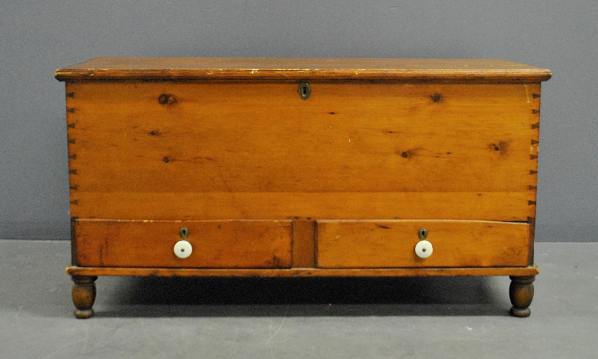 Appraisal: - Pennsylvania pine blanket chest c with two drawers h