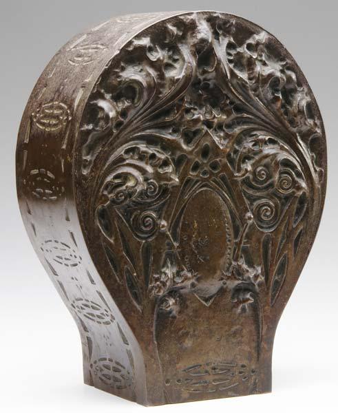 Appraisal: LOUIS SULLIVAN Newel post with organic foliate decoration under a