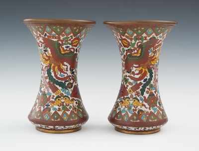 Appraisal: A Pair of Cloisonne Vases in the Chinese Archaic Taste