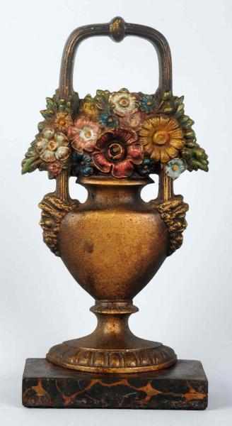 Appraisal: Cast Iron Mixed Flowers in Urn Doorstop Bradley and Hubbard