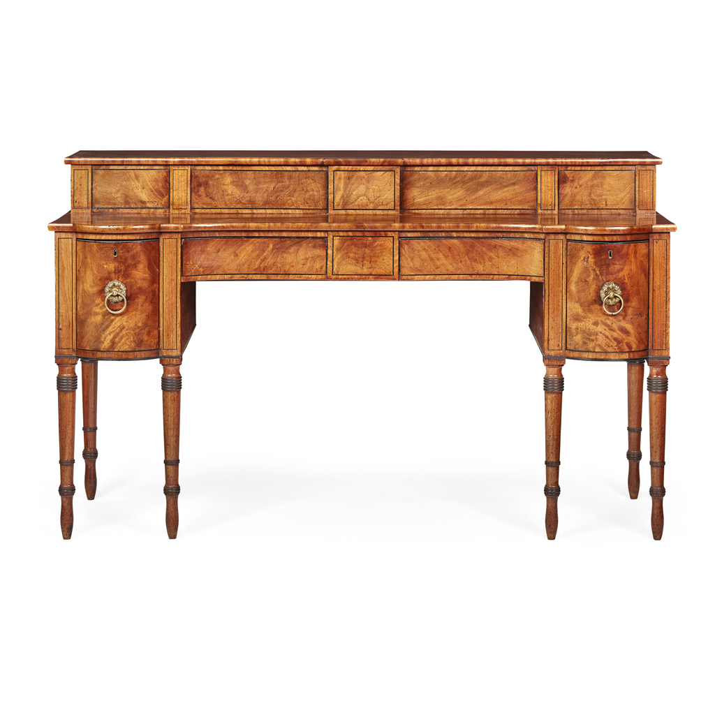 Appraisal: A SCOTTISH REGENCY MAHOGANY SIDEBOARD JAMES MEIN KELSO CIRCA with