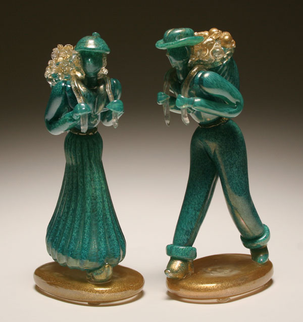 Appraisal: Barovier Toso eugenio Murano art glass figures Large pair of