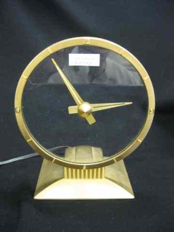 Appraisal: Jefferson ''Golden Hour'' Electric Clock Art Moderne 's - ''